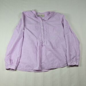 L.L. Bean Lavender Pinstripe Blouse